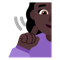 Deaf Woman- Dark Skin Tone emoji on Microsoft